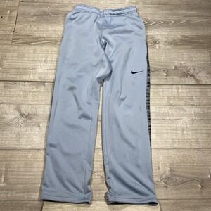 Nike Therma-FIT Pants Mens Medium Blue Fleece Track Elastic Waist 624656-075